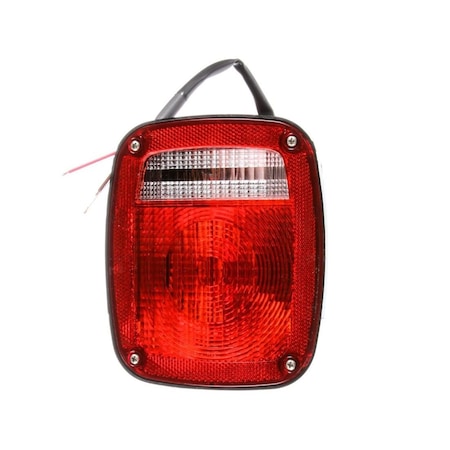 Truck-Lite Signal-Stat, Incandescent, Red/Clear Acrylic Lens, Universal, Combo Box Light, 3 Stud ,  4027-3